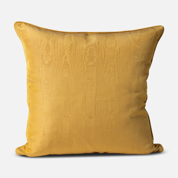 Yellow moire cushion