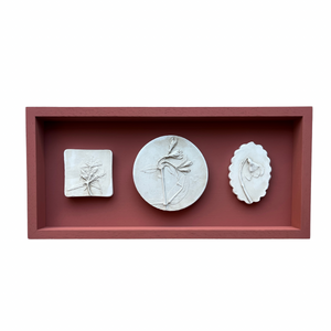 Imprint Casts: Framed Intaglios (Red Ochre)