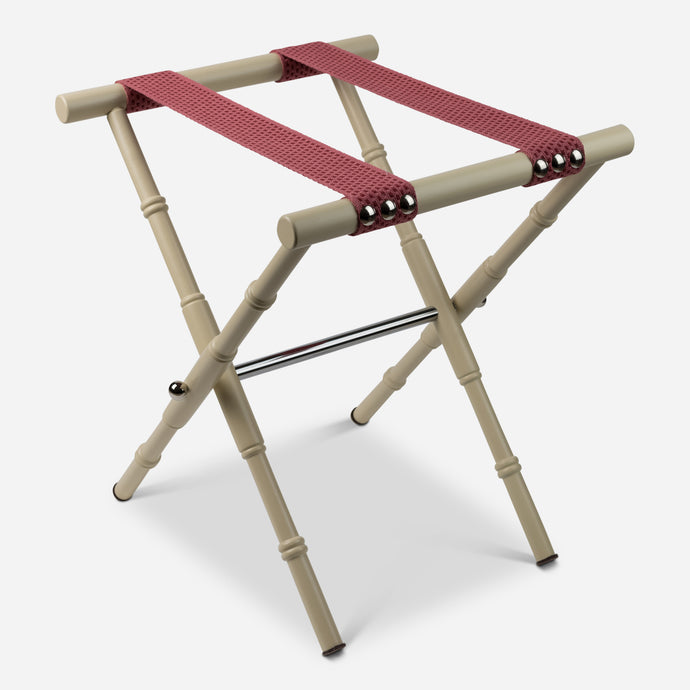 Luggage rack - cream and pink