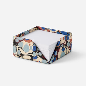 Small memo block - marbled red & blue