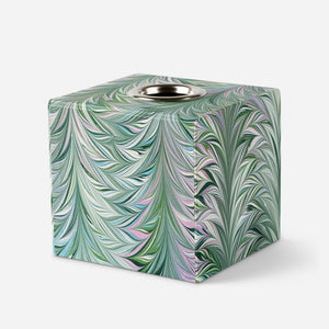 Tissue box cover - fern & feather