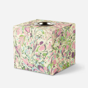 Tissue box cover - marbled pink
