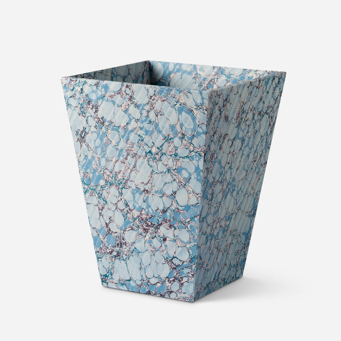 Waste paper bin - marbled moire lace